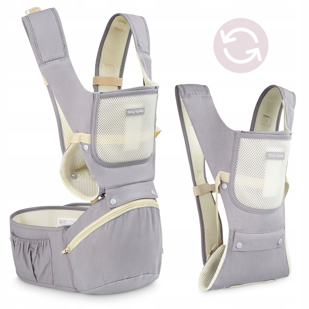 Baby Carrier 10in1 Ergonomic For Back And Front Multifunctional Manufacturer code CARRIER AMY GRAY