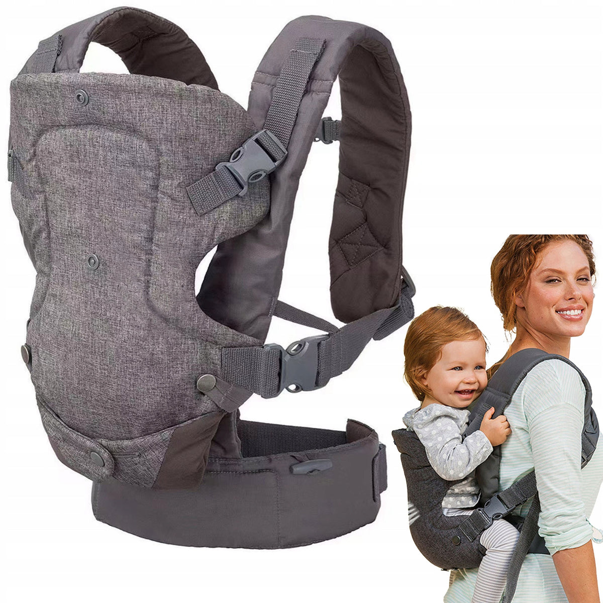 Baby Carrier CARRIER MULTIFUNCTIONAL 4IN1 Children's Backpack grey