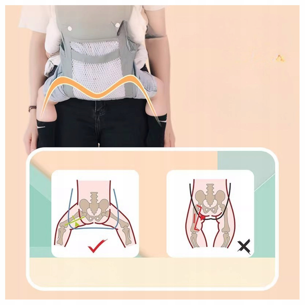 Baby Carrier Ergonomic 4in1 to 20kg Adjustable Breathable Designs Manufacturer code Nosidełko dla dziecka ergonomiczne 4w1 wzory