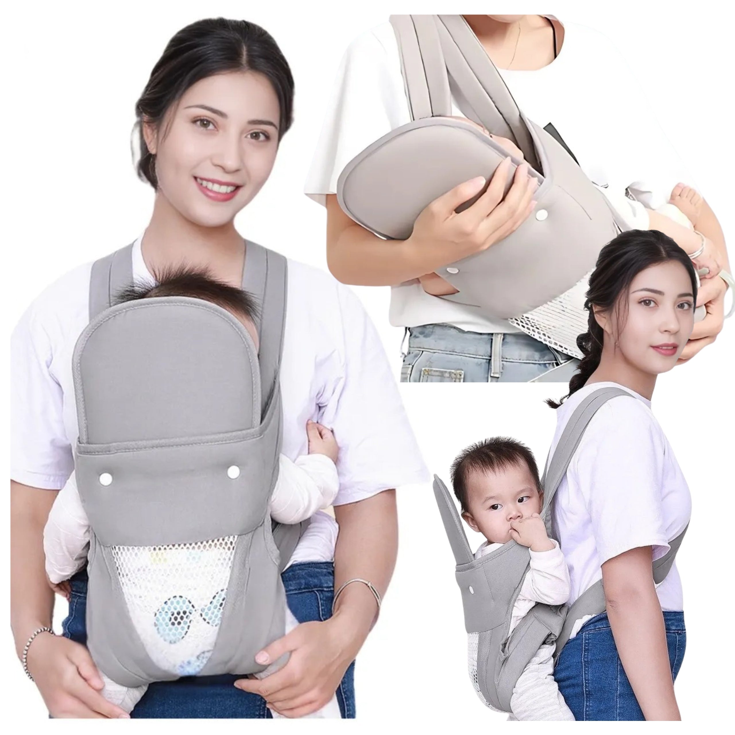 Baby Carrier Ergonomic 4in1 to 20kg Adjustable Breathable Designs