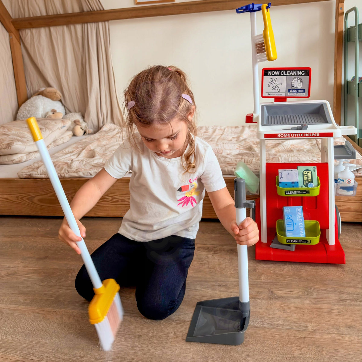 Baby Cleaning Kit Stroller Vacuum Cleaner Mop Broom Large WOOPIE Kid's age 3＋ years