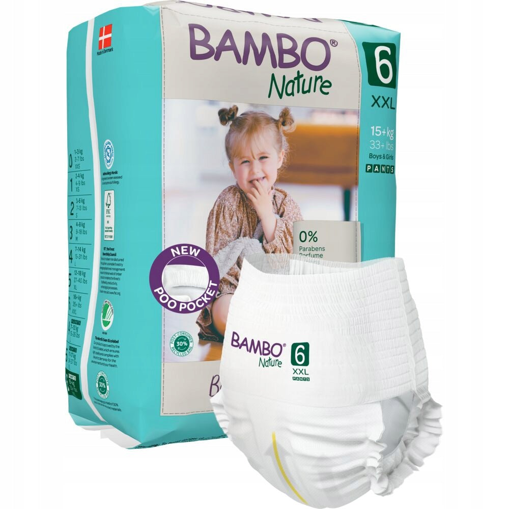 Baby Diapers Bambo Nature 6 (15+ kg, 18pcs)