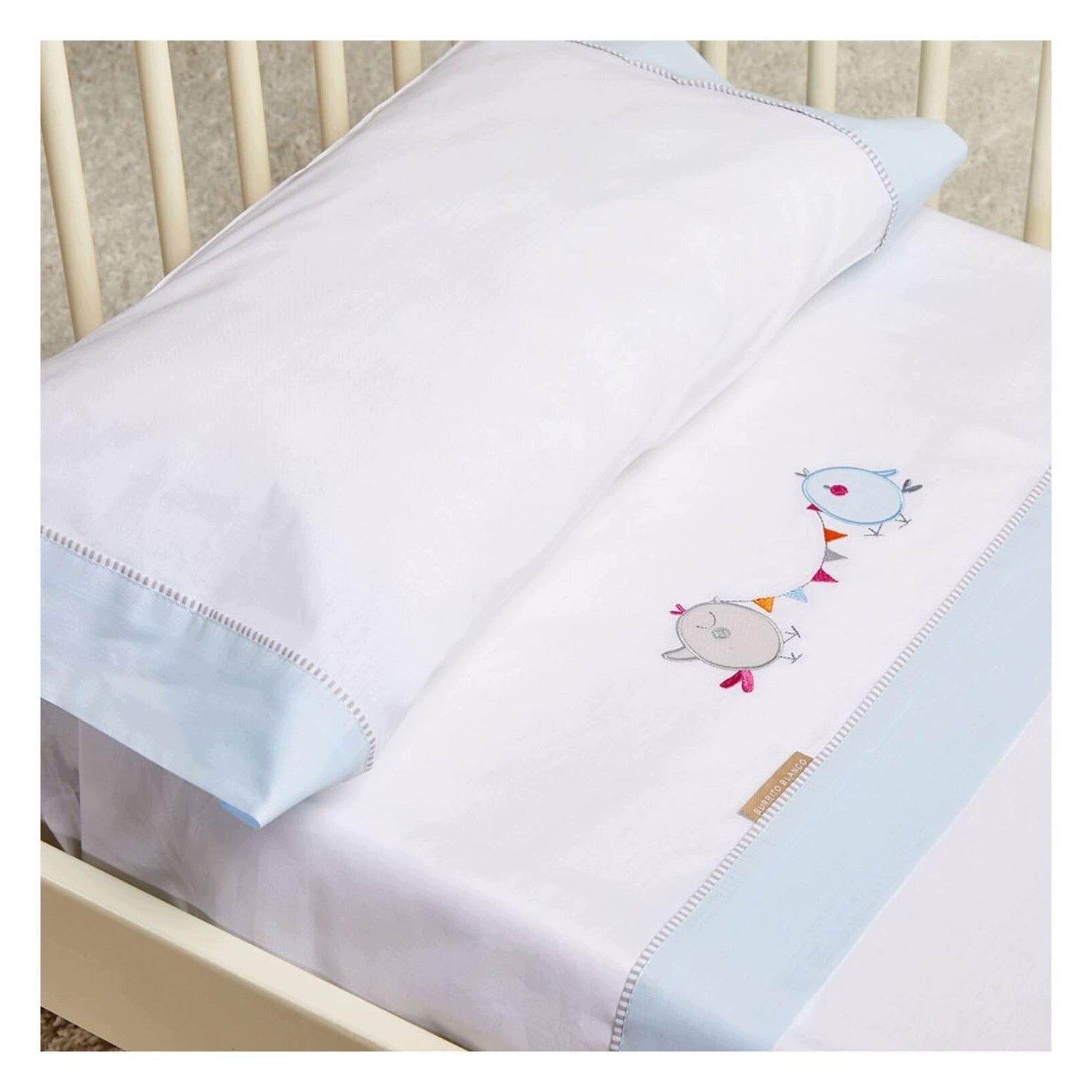 Baby Flannel Bedding Set - Warm and Soft with Embroidered