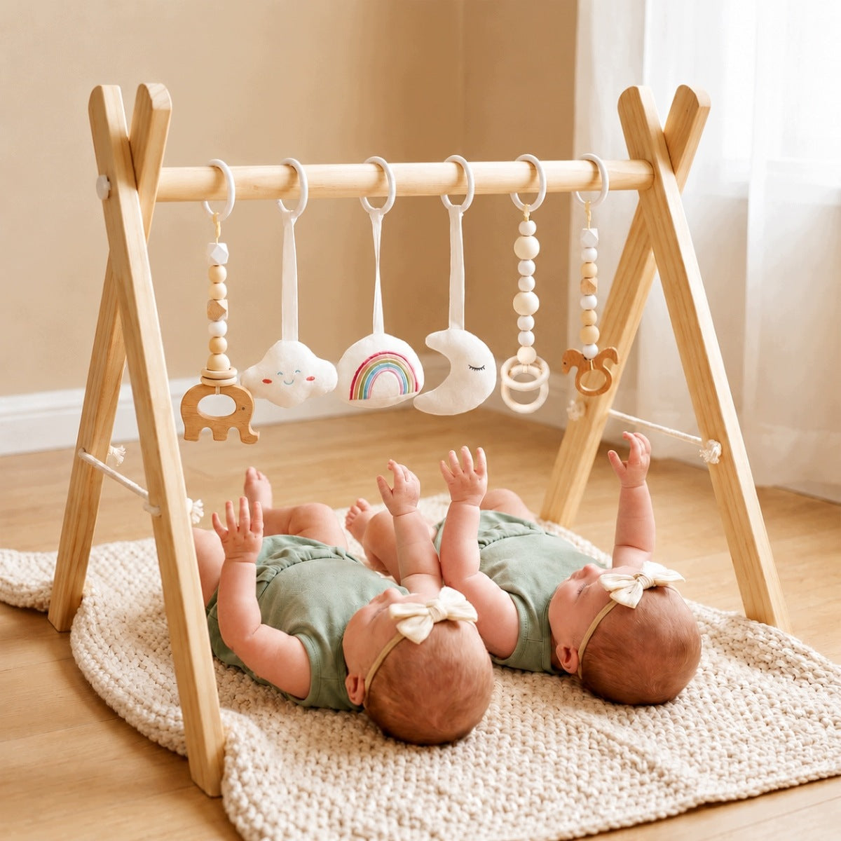 Baby Gym Educational Stand Adjustable Packaging status original