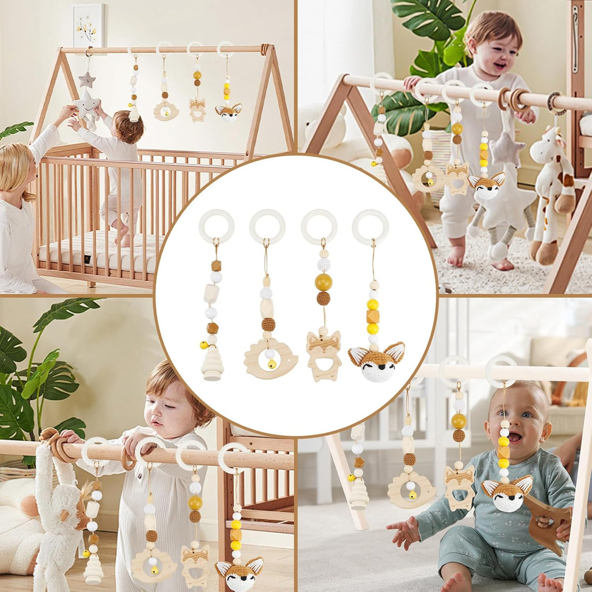 Baby Gym Toy Pendants, Educational Hangers (4-Pack) Brand no brand