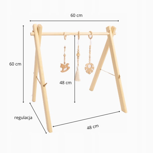 Baby Gym Wooden – Montessori Infant Educational Stand Kid's age 0＋