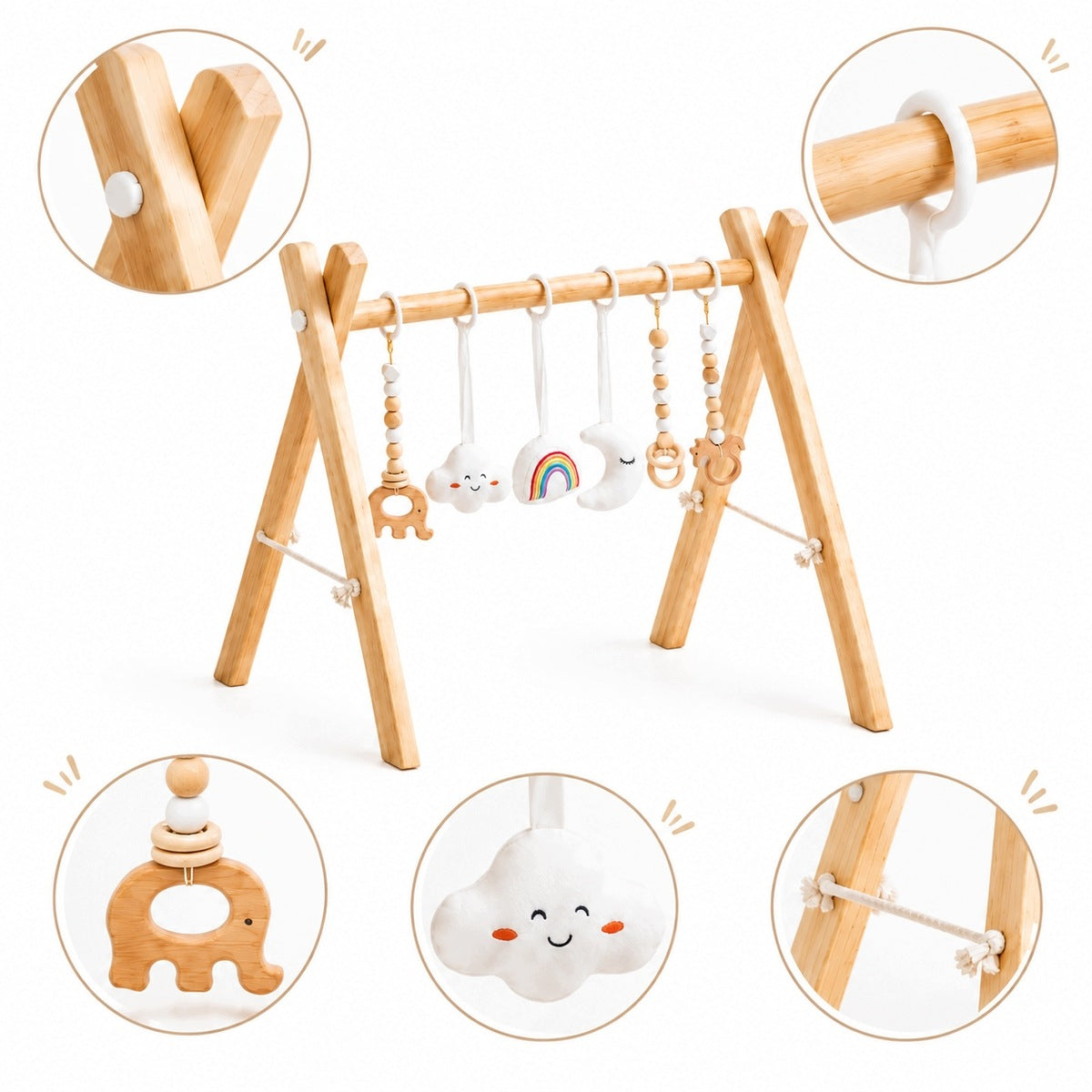 Baby Gym Wooden – Montessori Infant Educational Stand