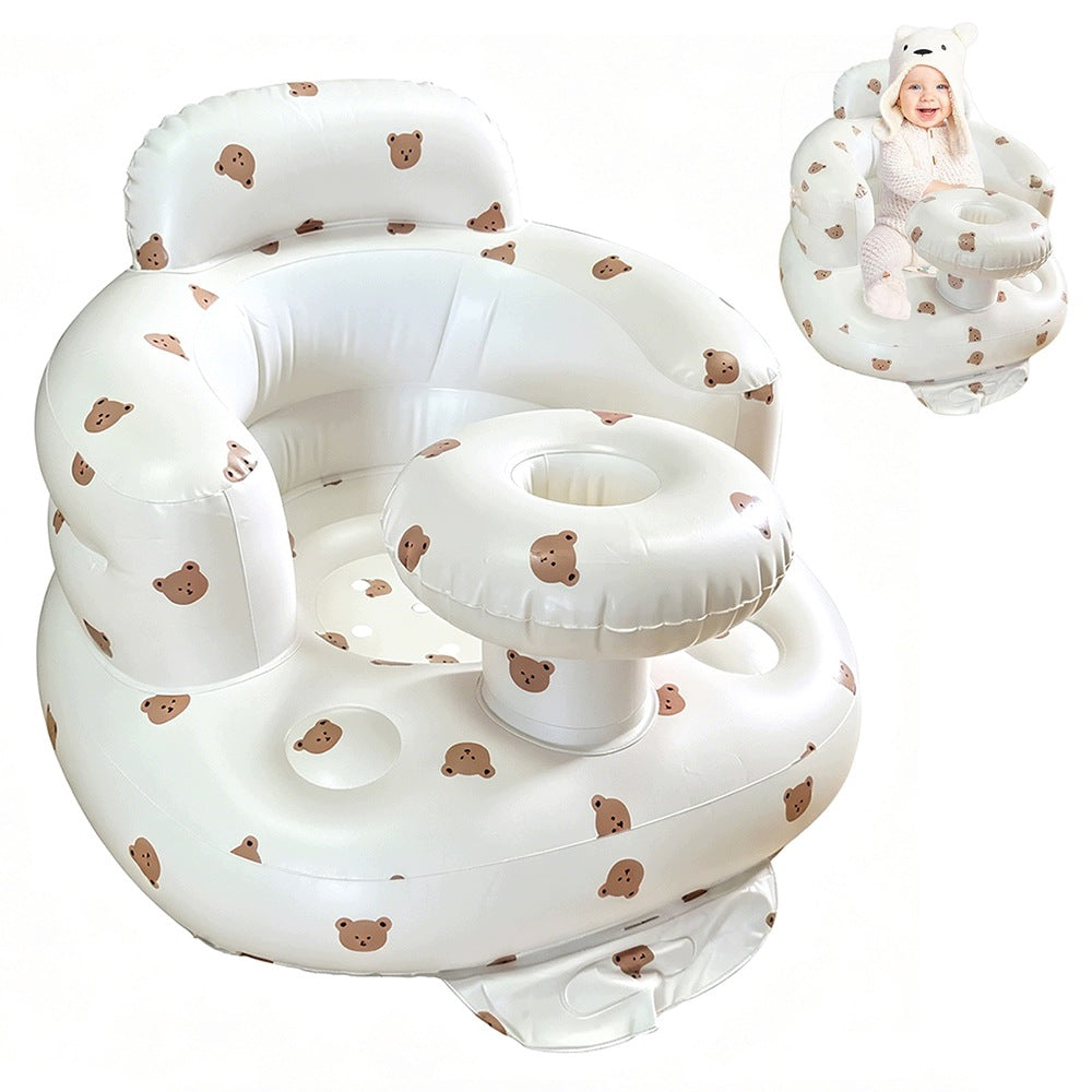 Baby Inflatable Highchair For Learning To Sit Feeding With Backrest