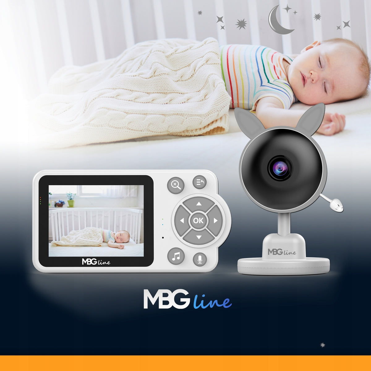 Baby Monitor Electronic Live Camera Night Mode VOX LCD ZOOM Wireless Packaging status original