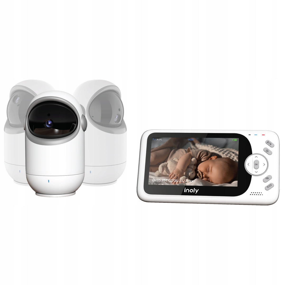 Baby Monitor INOLY LILY Intercom Night Vision Temperature Screen White EAN (GTIN) 5905923645022
