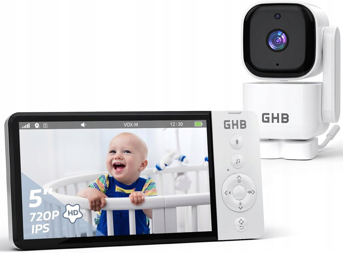 Baby Monitor Video 5" Rotating 350 Motion Detection VOX