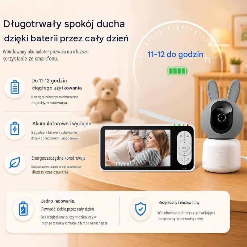 Baby Monitor WiBe 5'' 1080P WiFi Tuya Monitor Camera 5000mAh Packaging status original