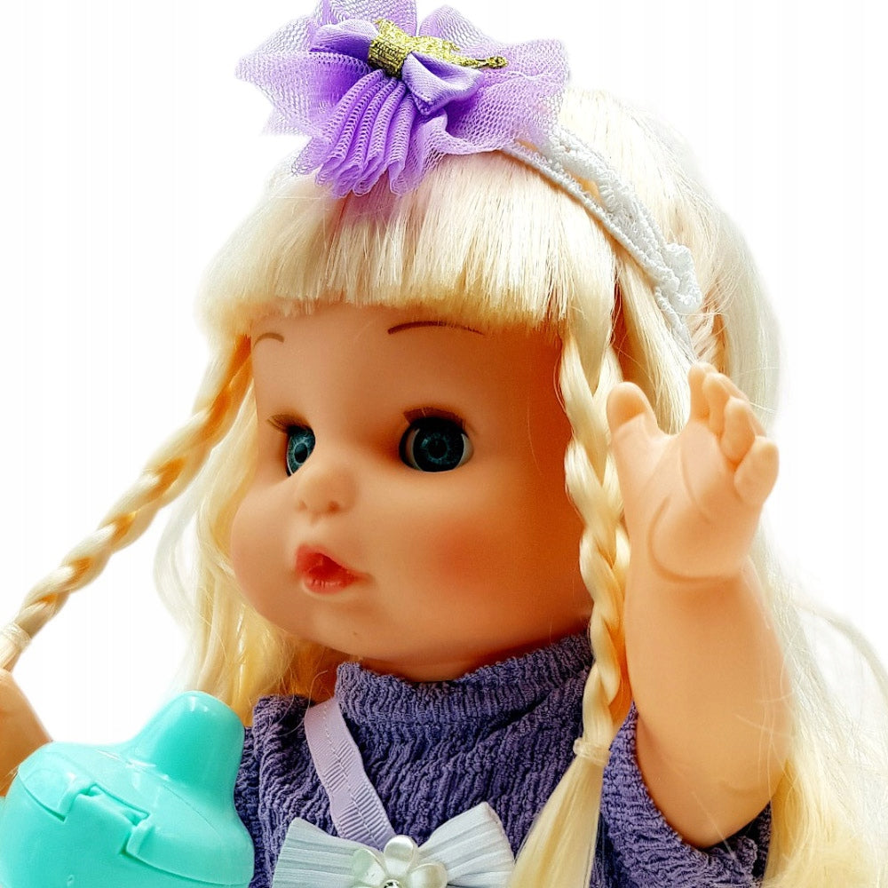 Baby PEEING DOLL for girl Says Crying POTTY MAT with carrier Brand NORIMPEX