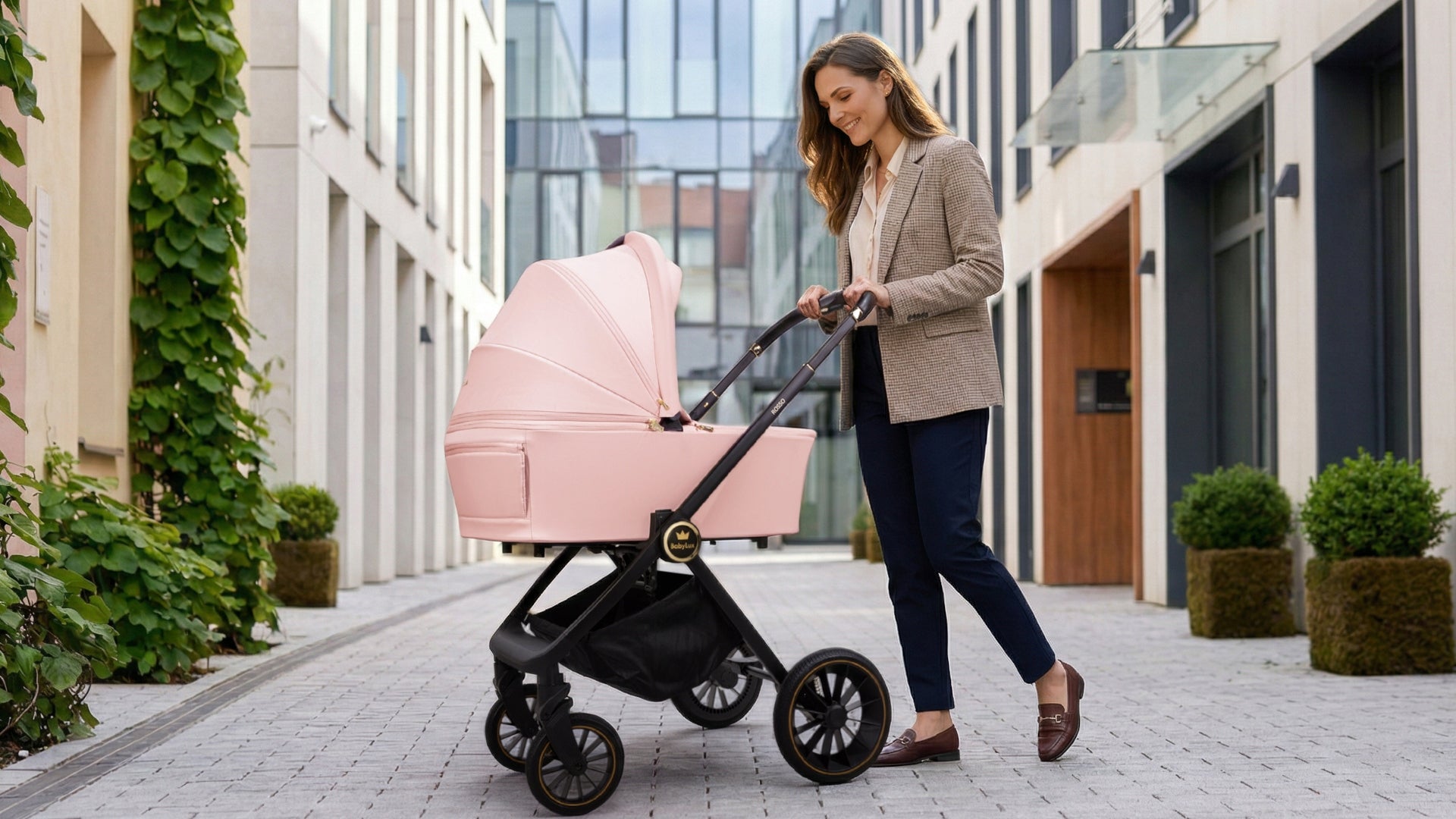 Baby Stroller 2in1 BabyLux ROSSO Stroller Gondola Lightweight Folding Set Packaging status original