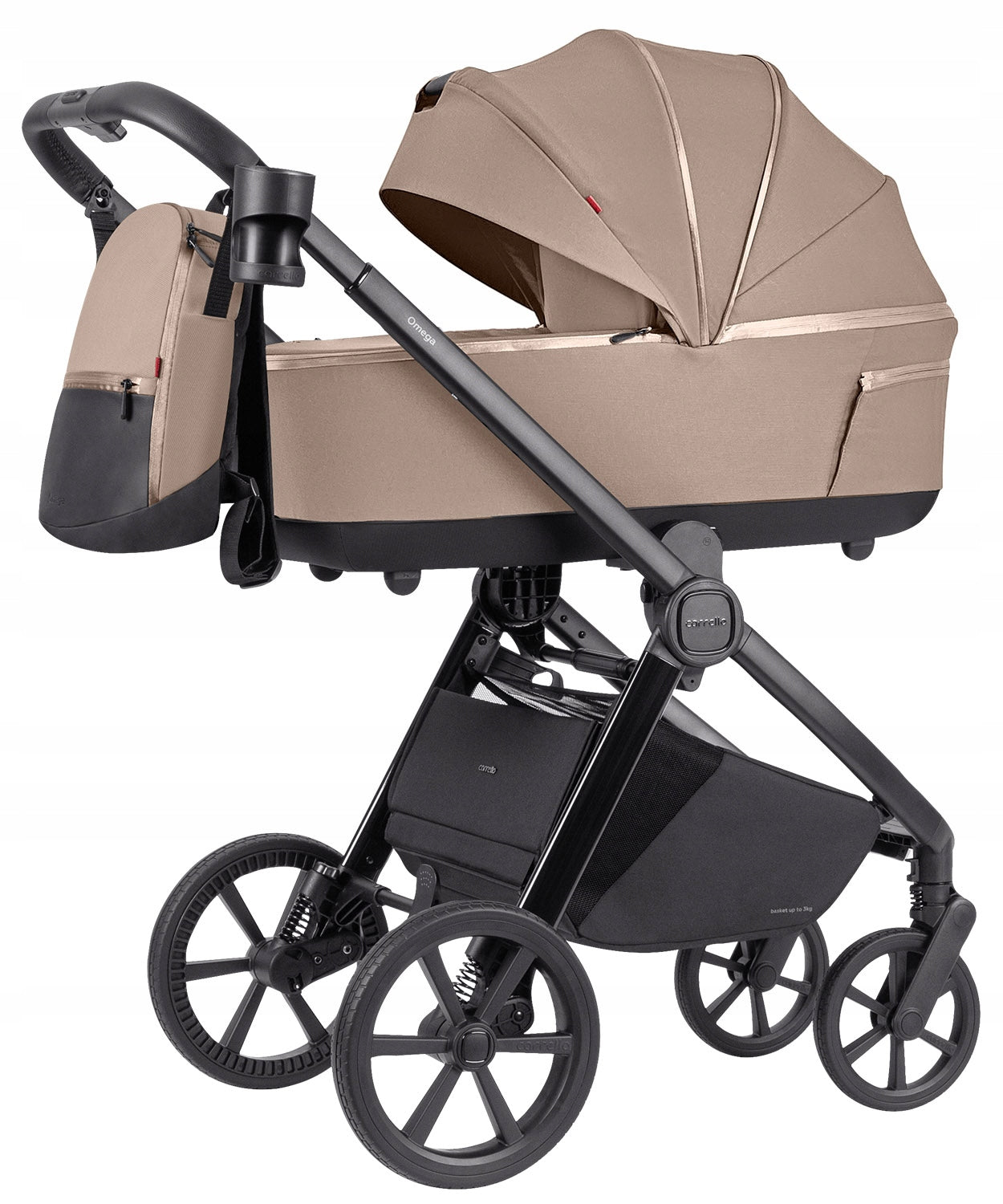 Baby Stroller 2in1 CARRELLO Omega Plus CRL-6540/1 2025 Asteroid Beige 22kg Brand Carrello