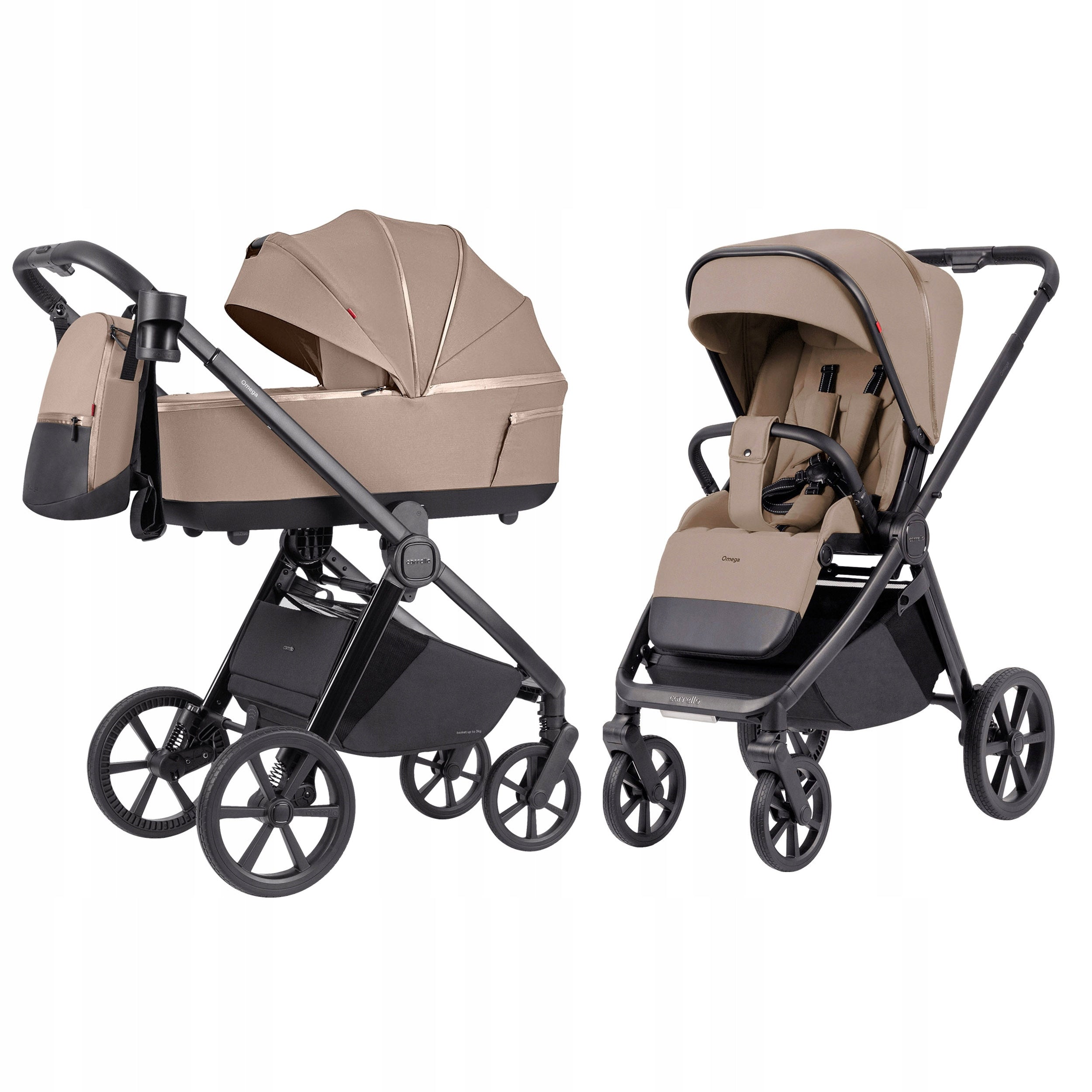 Baby Stroller 2in1 CARRELLO Omega Plus CRL-6540/1 2025 Asteroid Beige 22kg