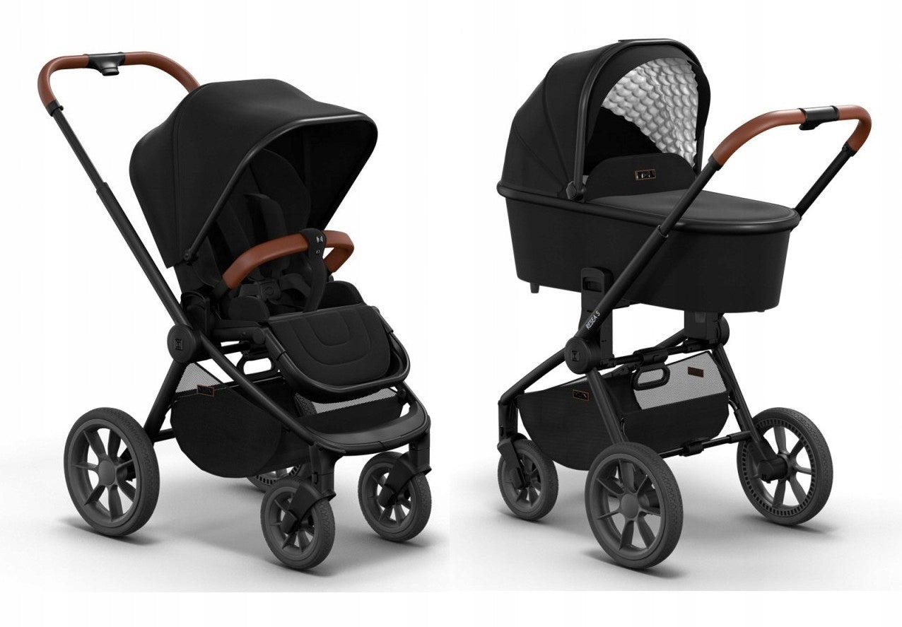 Baby Stroller 2in1 Moon RESEA S 501 Black stroller and gondola