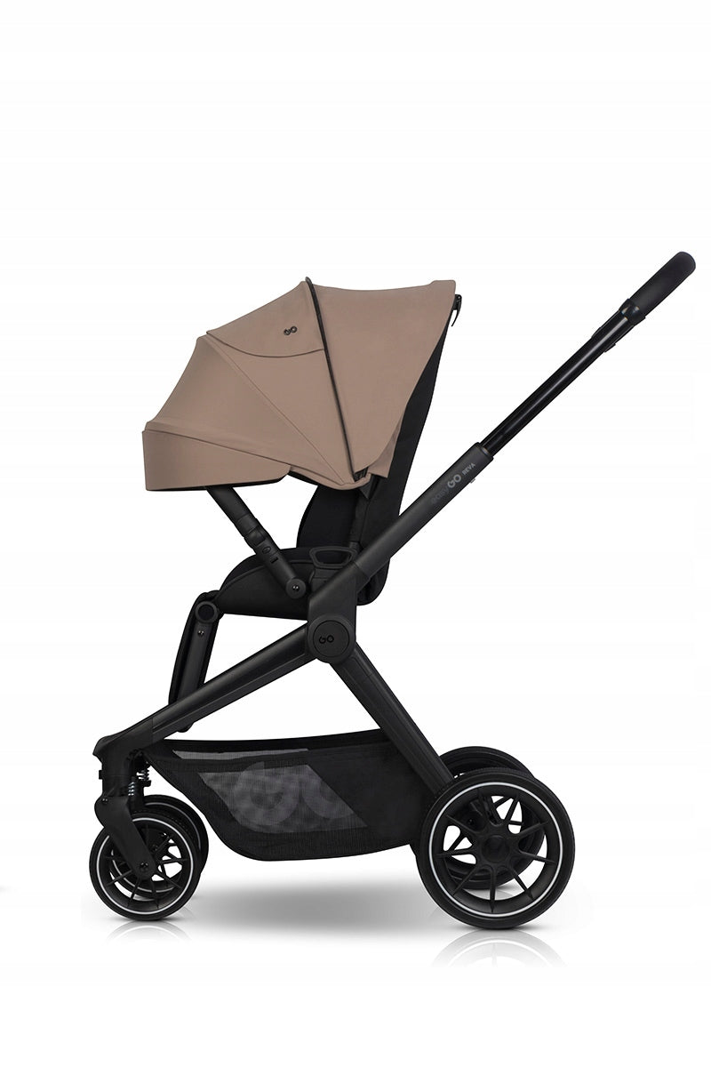 Baby Stroller EasyGo Reva 2in1 Golden Beige BAG RETRACTABLE SEAT Manufacturer code Wózek dziecięcy REVA EASYGO 2w1 W/EA/REVA/GB