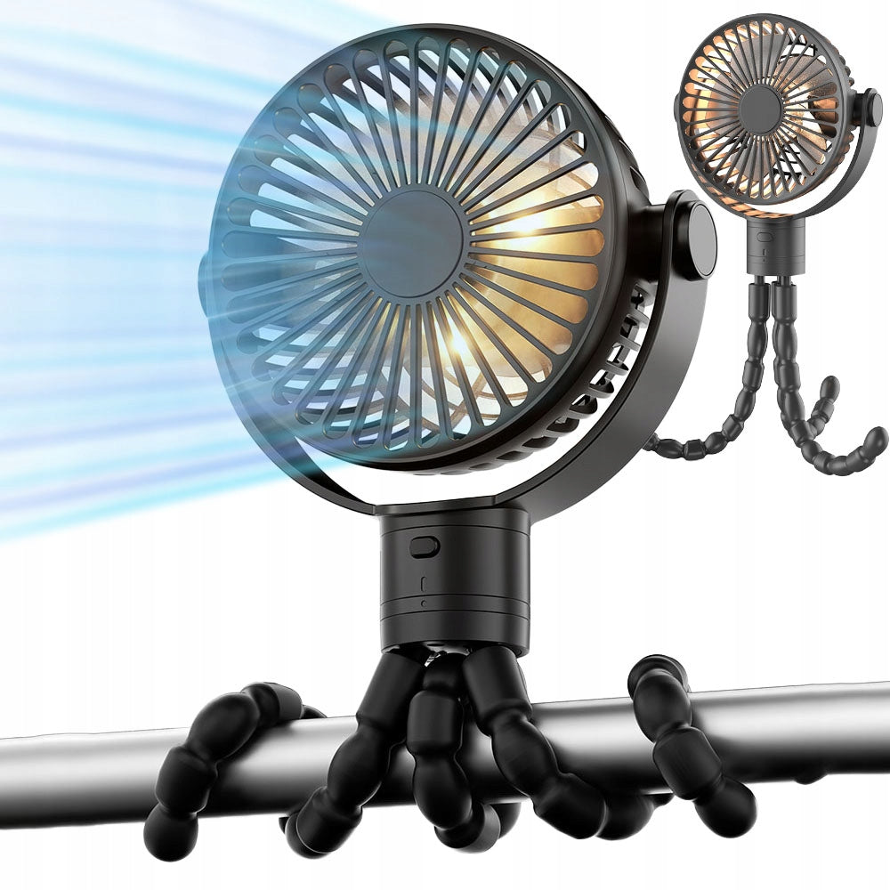 Baby Stroller Fan 3-Stage Adjustable 2000mAh 3200