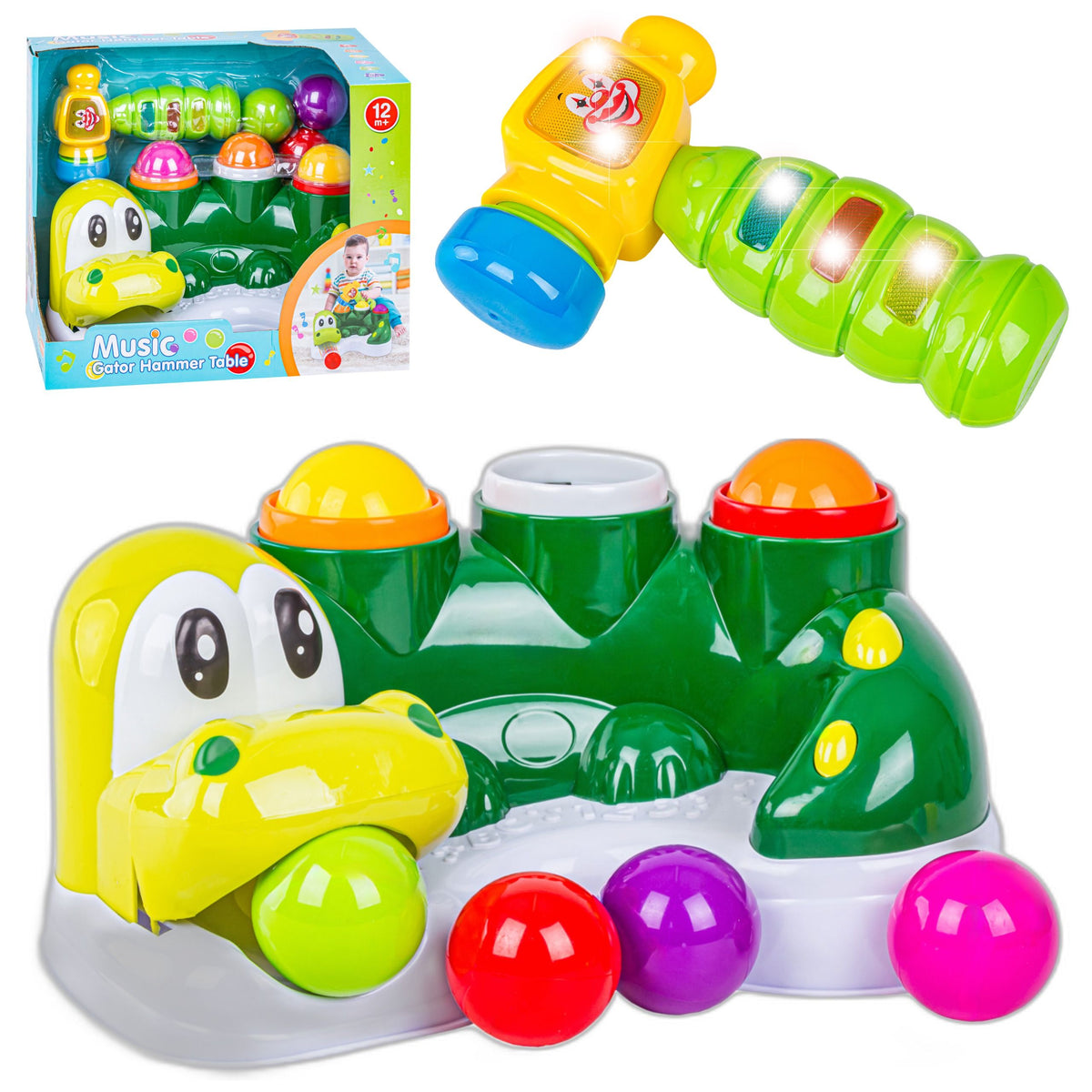 Baby Toy Crocodile Hammer Balls Interactive Game Beater