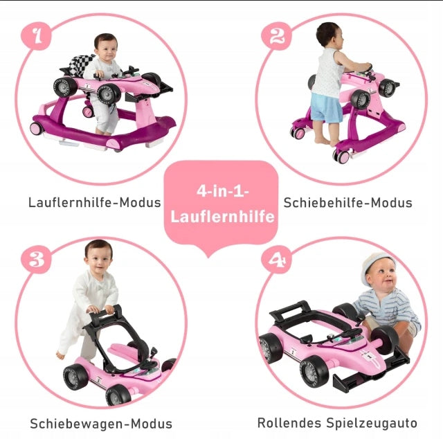 Baby Walker 4in1 Ride-On PUSHER Folding Height Adjustment FORMULA1 EAN (GTIN) 5906752508229