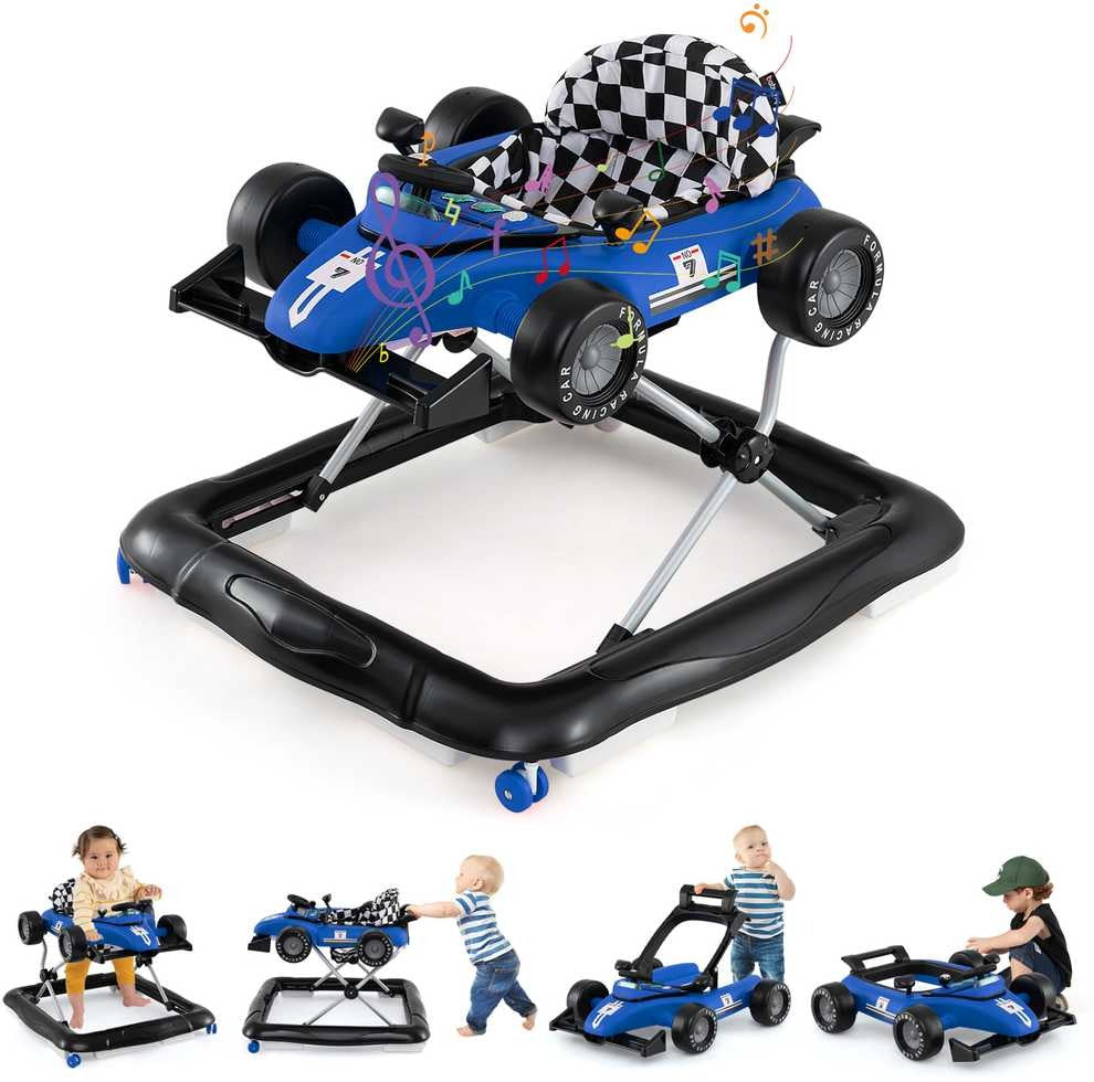 Baby Walker F1 4in1 Blue Adjustable 3 Levels Blue