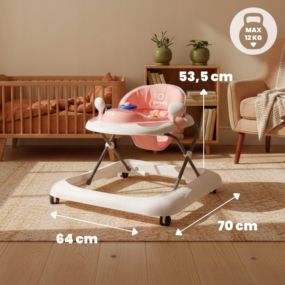 Baby Walker Interactive for Learning to Walk Height Adjustment Brand Sun Baby