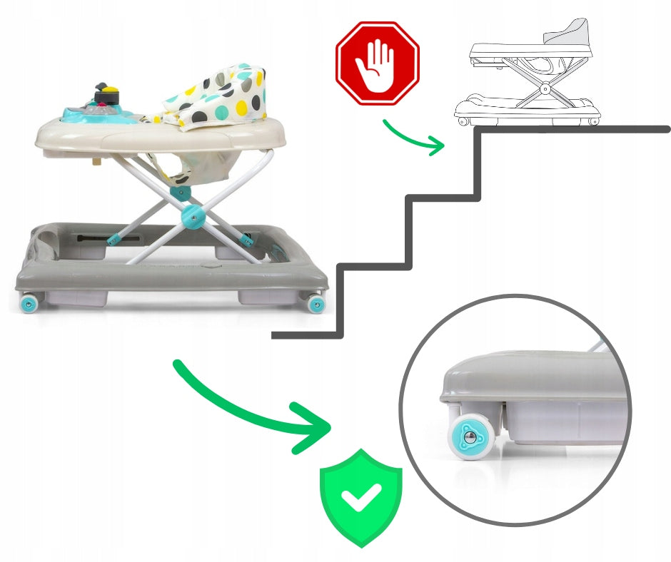 Baby Walker Learning to Walk Interactive Folding Patrol Milly Mally Manufacturer code 3759