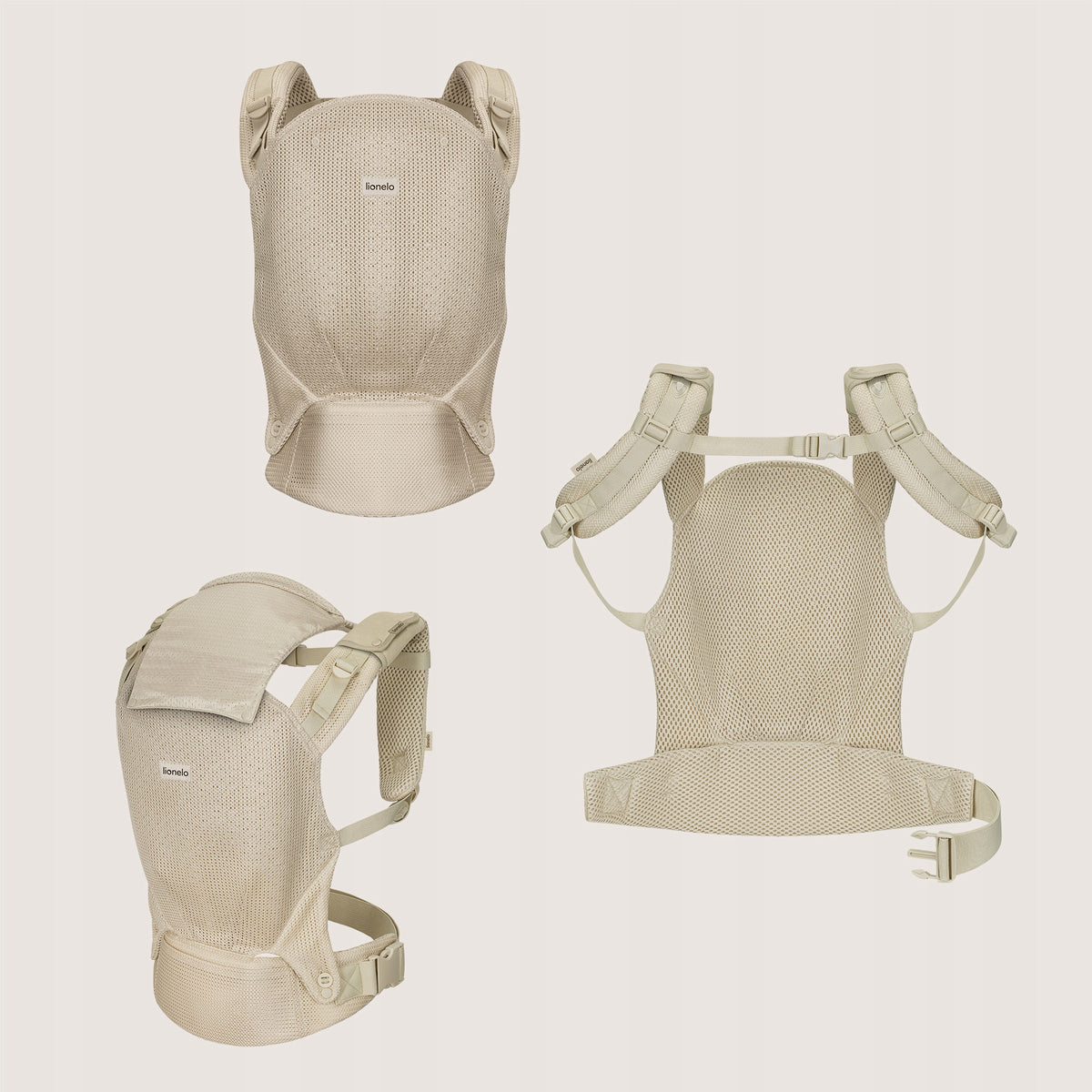 Baby carrier ERGONOMIC 20kg CERTIFICATE Lionelo Margareet Air Manufacturer code LO-MARGAREET AIR BEIGE