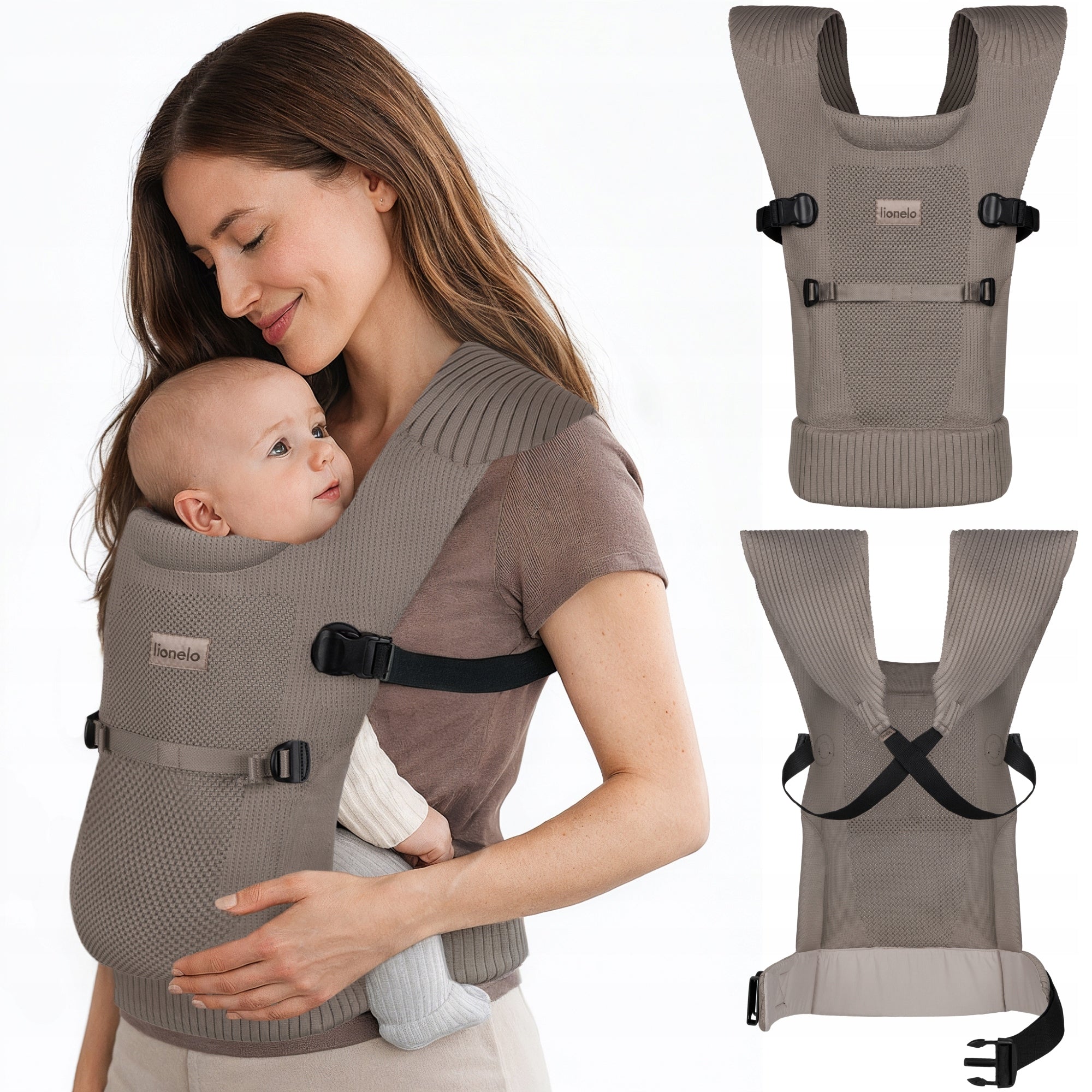 Baby carrier ERGONOMIC breathable lightweight up to 15kg Lionelo Mabel