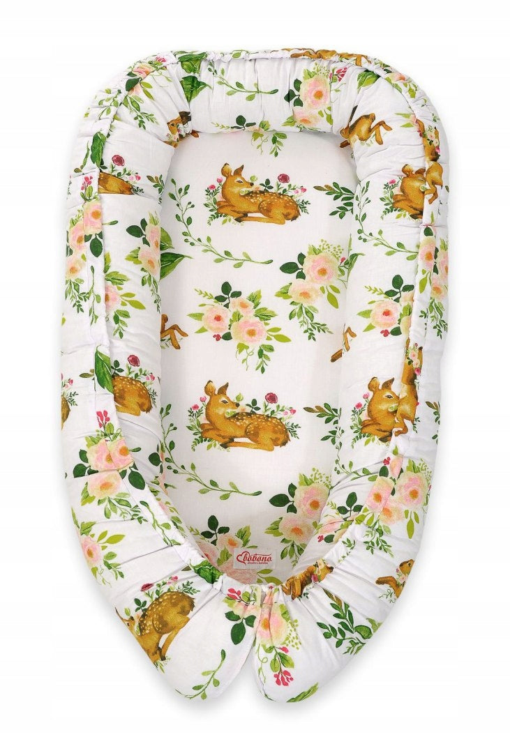 Baby cocoon double-sided swaddle playpen Premium BOBONO - in the forest
