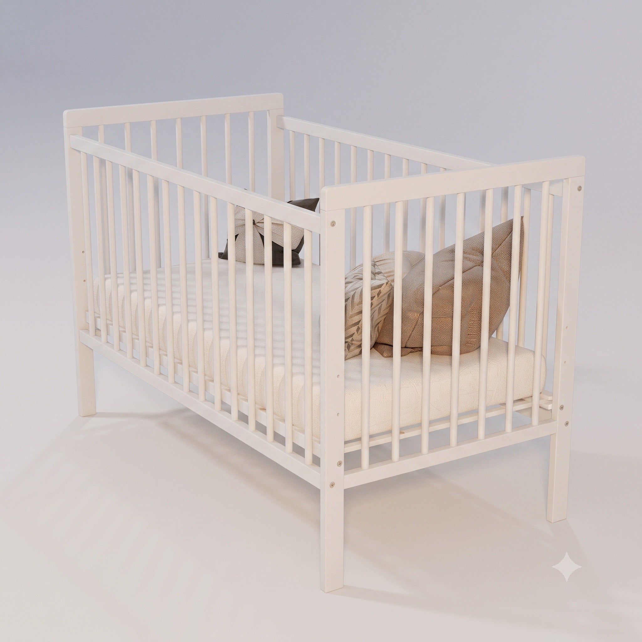 Baby cot KOTTO MIA 120x60 Wooden Beech White
