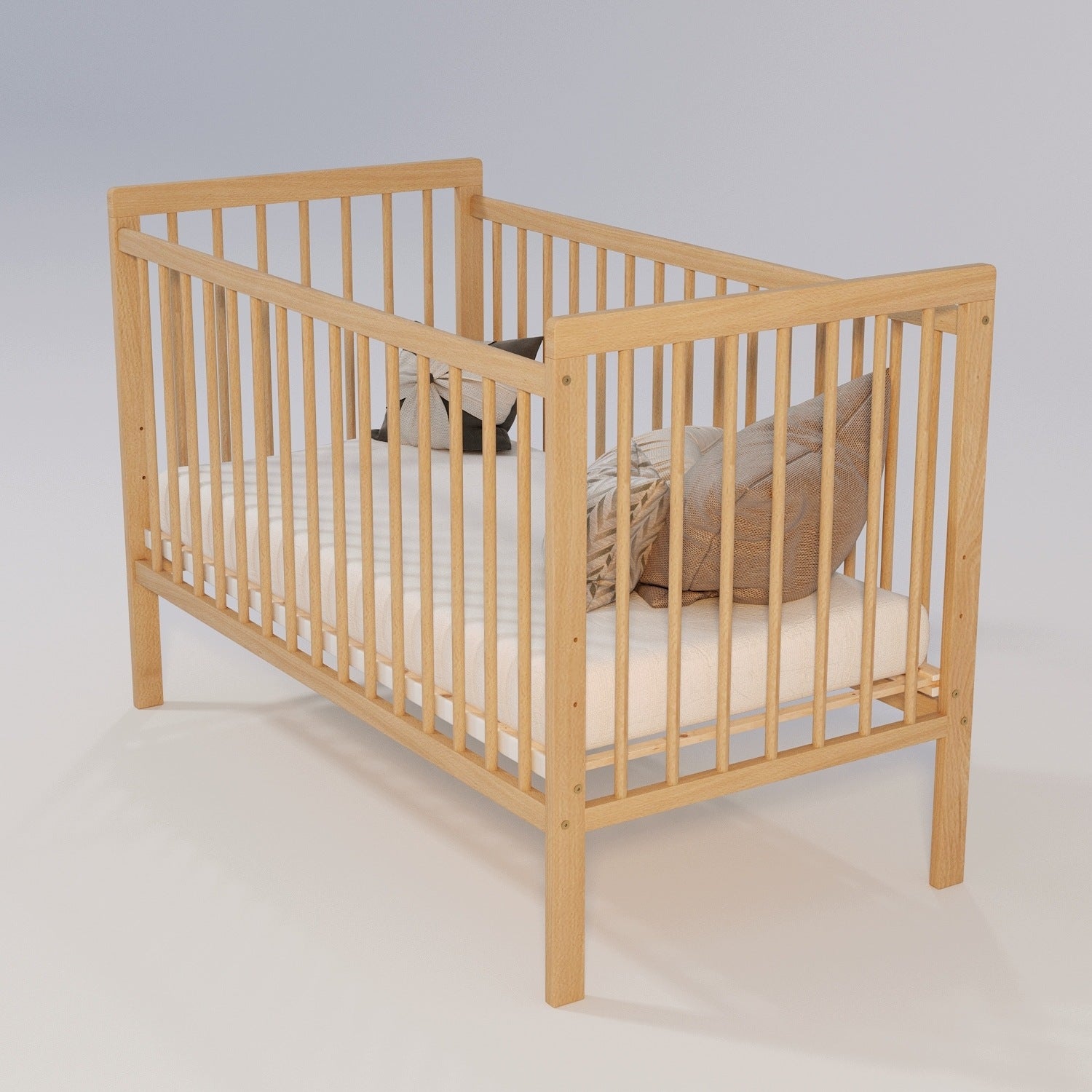 Baby cot KOTTO MIA 120x60 cm 100% Solid Beech Wood | Natural