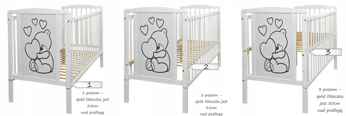 Baby cot and bedding for babies with mattress. 17ele Set grey EAN (GTIN) 5902838519004
