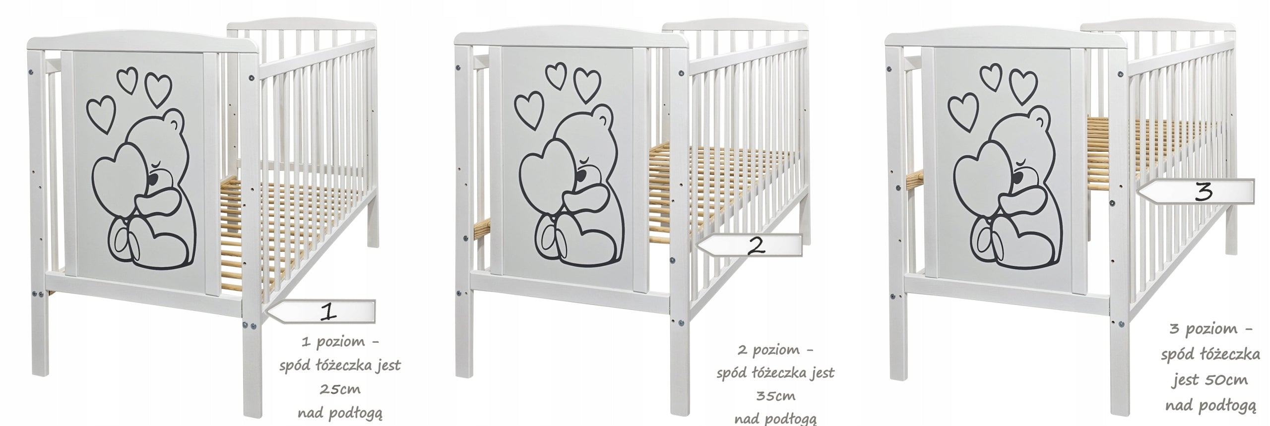 Baby cot and bedding with mattress. 17el Set Pink Manufacturer code 5902838519011