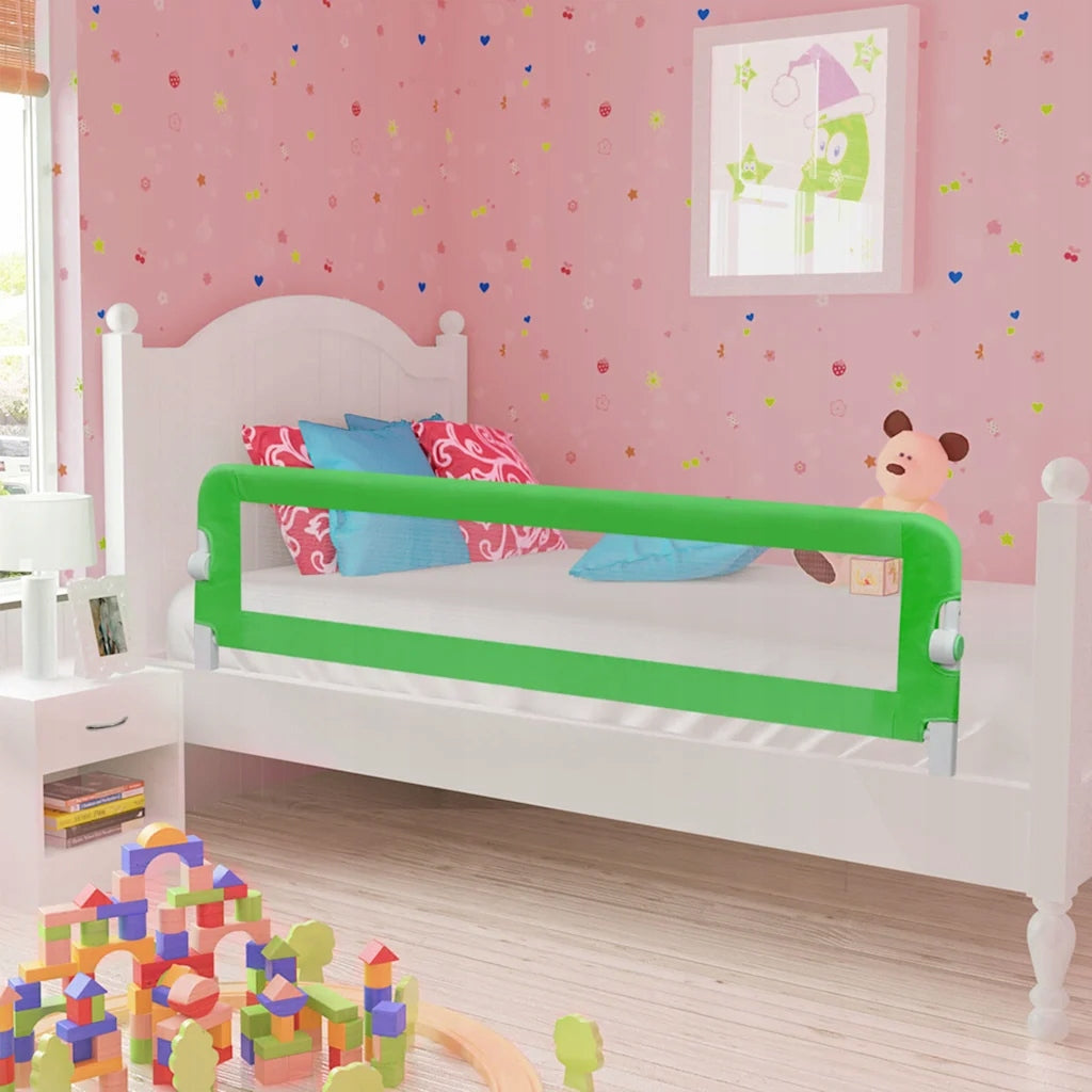 Baby cot barrier, green, 120x42 cm, polyester