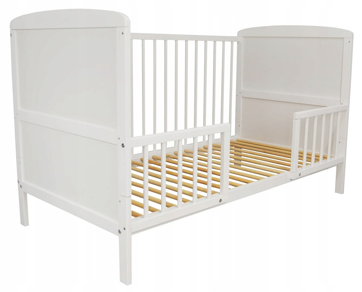 Baby cot couch 3in1 Kacperek white 140x70 cm pine wood Medical device no
