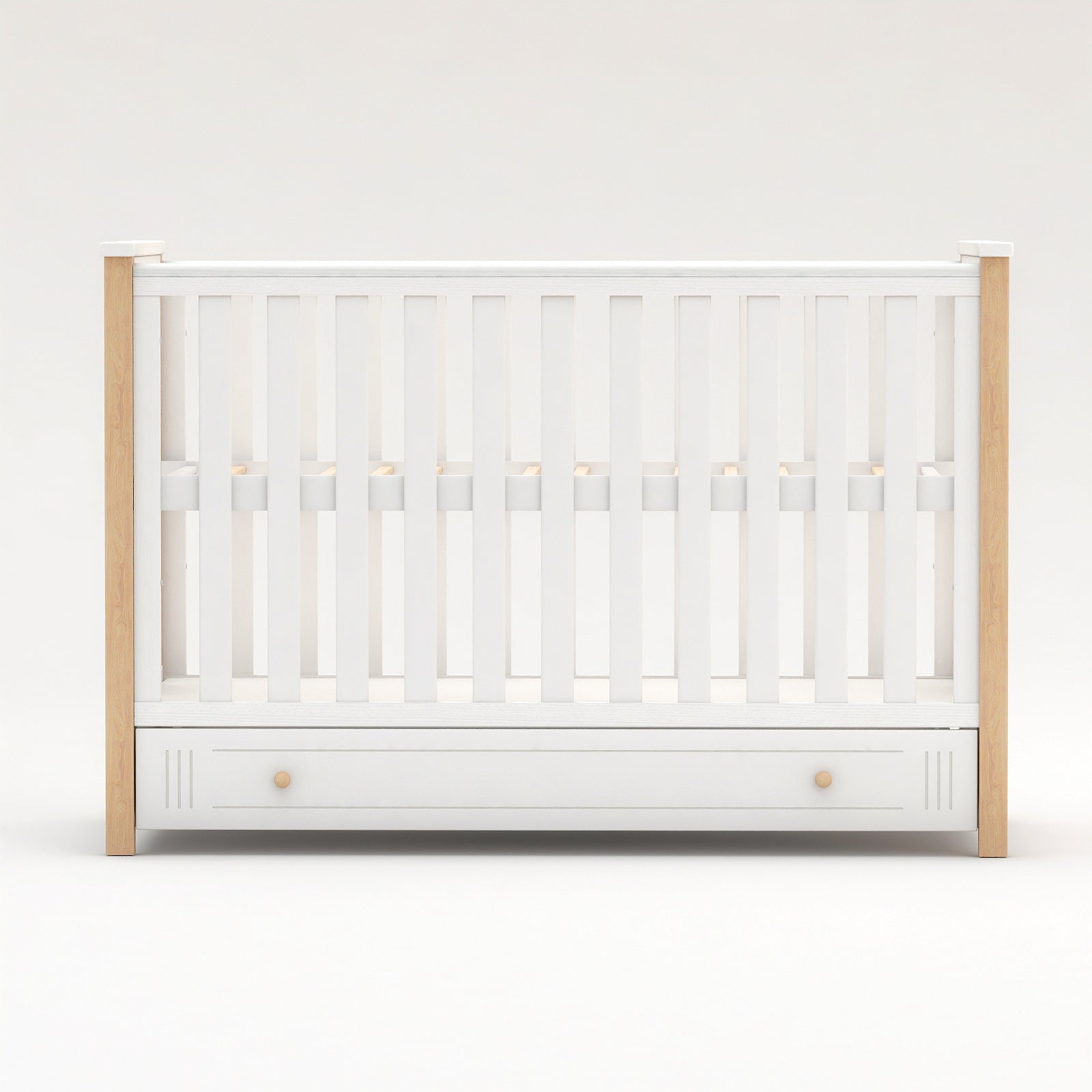 Baby cot with drawer and couch DIEGO (white/natural) Manufacturer code DIEGO
