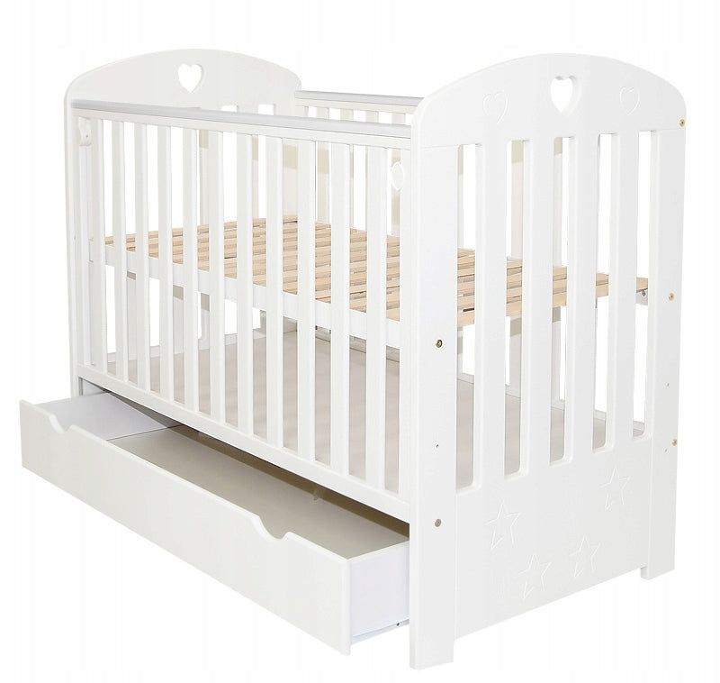 Baby cot with drawer with lowered side 120x60 IGA white Manufacturer code IGA