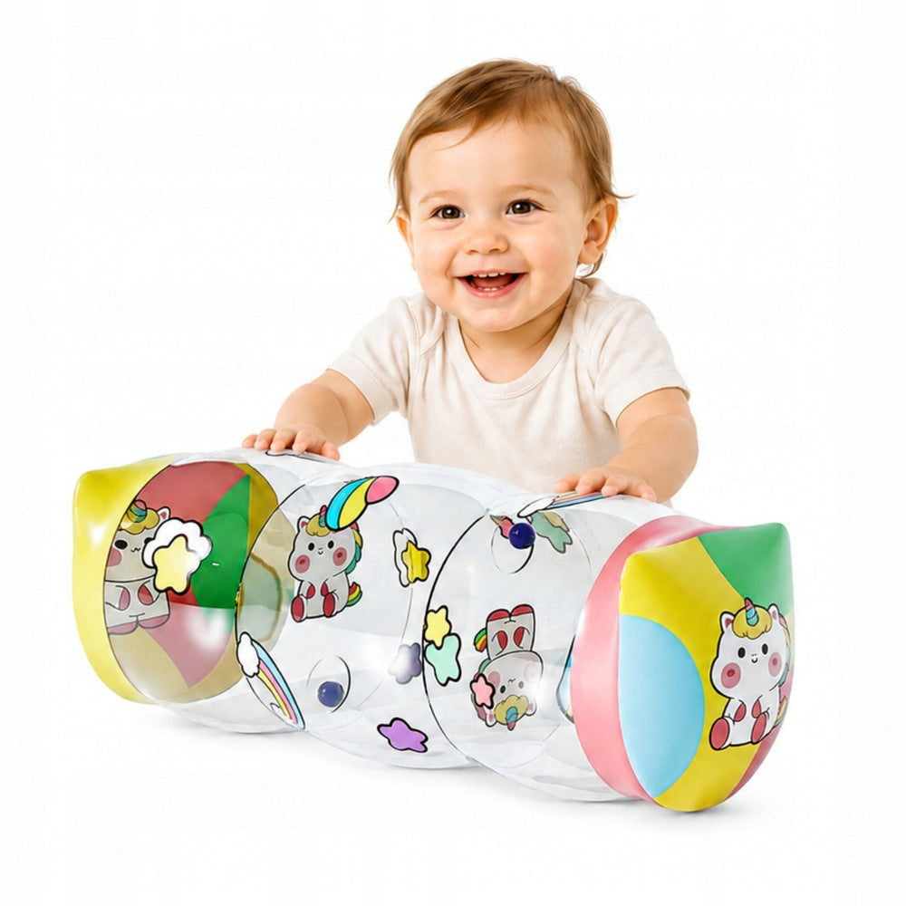 Baby crawling roller with rattling balls gift Brand LEAN Toys