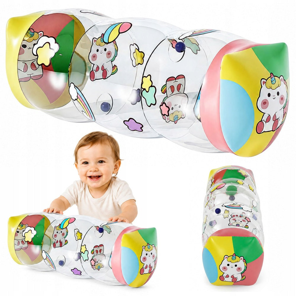 Baby crawling roller with rattling balls gift