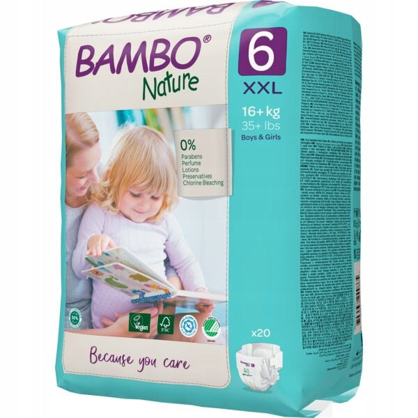 Baby diapers Bambo Nature 6 (16+ kg, 20pcs) Manufacturer code 1000019256