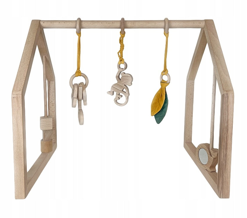 Baby gym educational stand Gugu the hero Baby Gym Mustard Green for baby