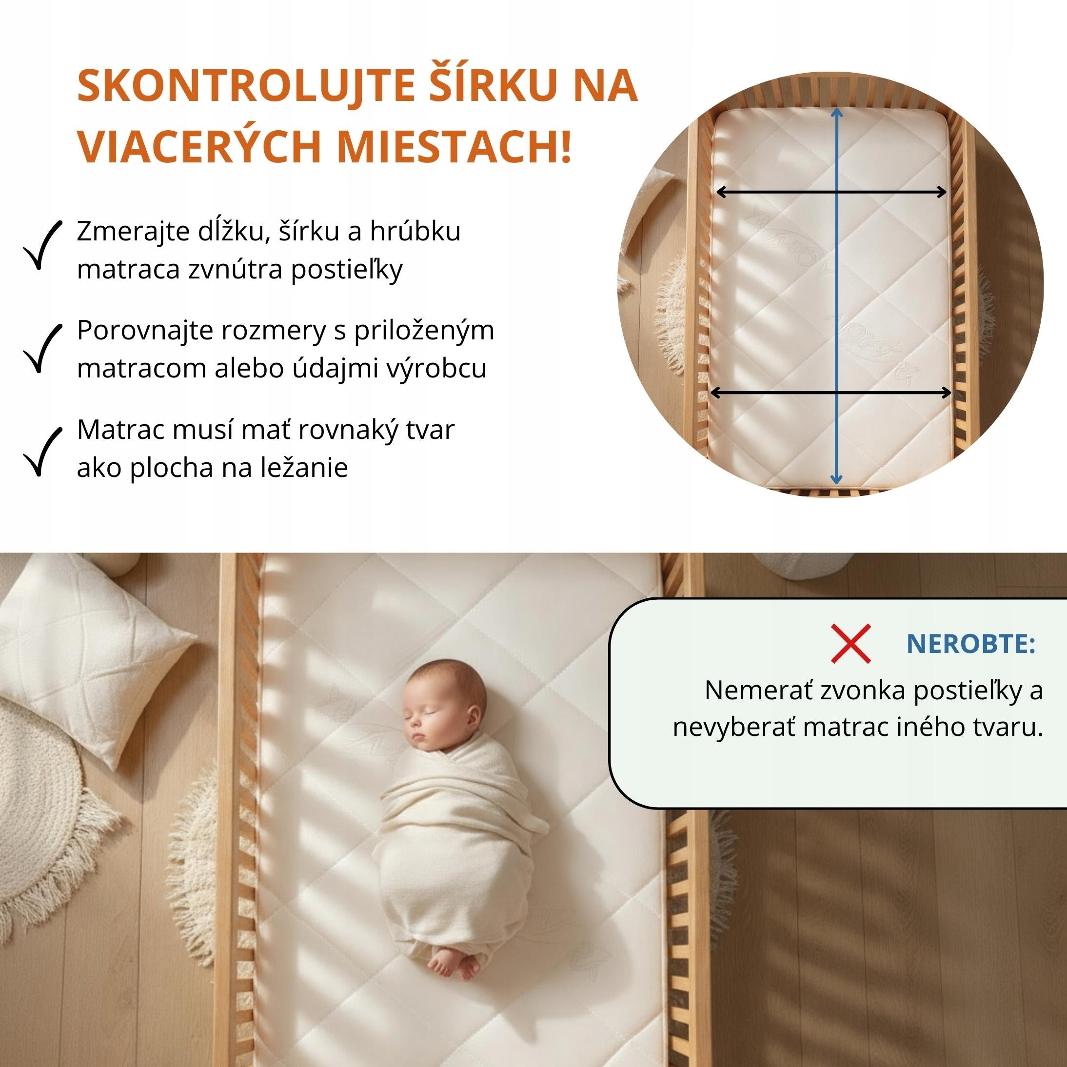 Baby mattress for crib, crib, be4home 120x60 cm, breathable Brand be4home