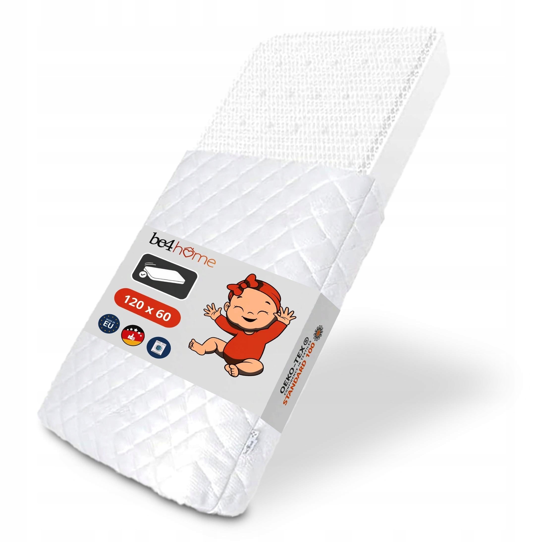 Baby mattress for crib, crib, be4home 120x60 cm, breathable