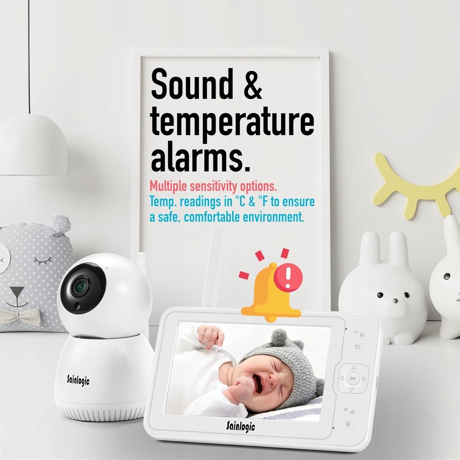 Baby monitor Sainlogic white Manufacturer code S-M-1