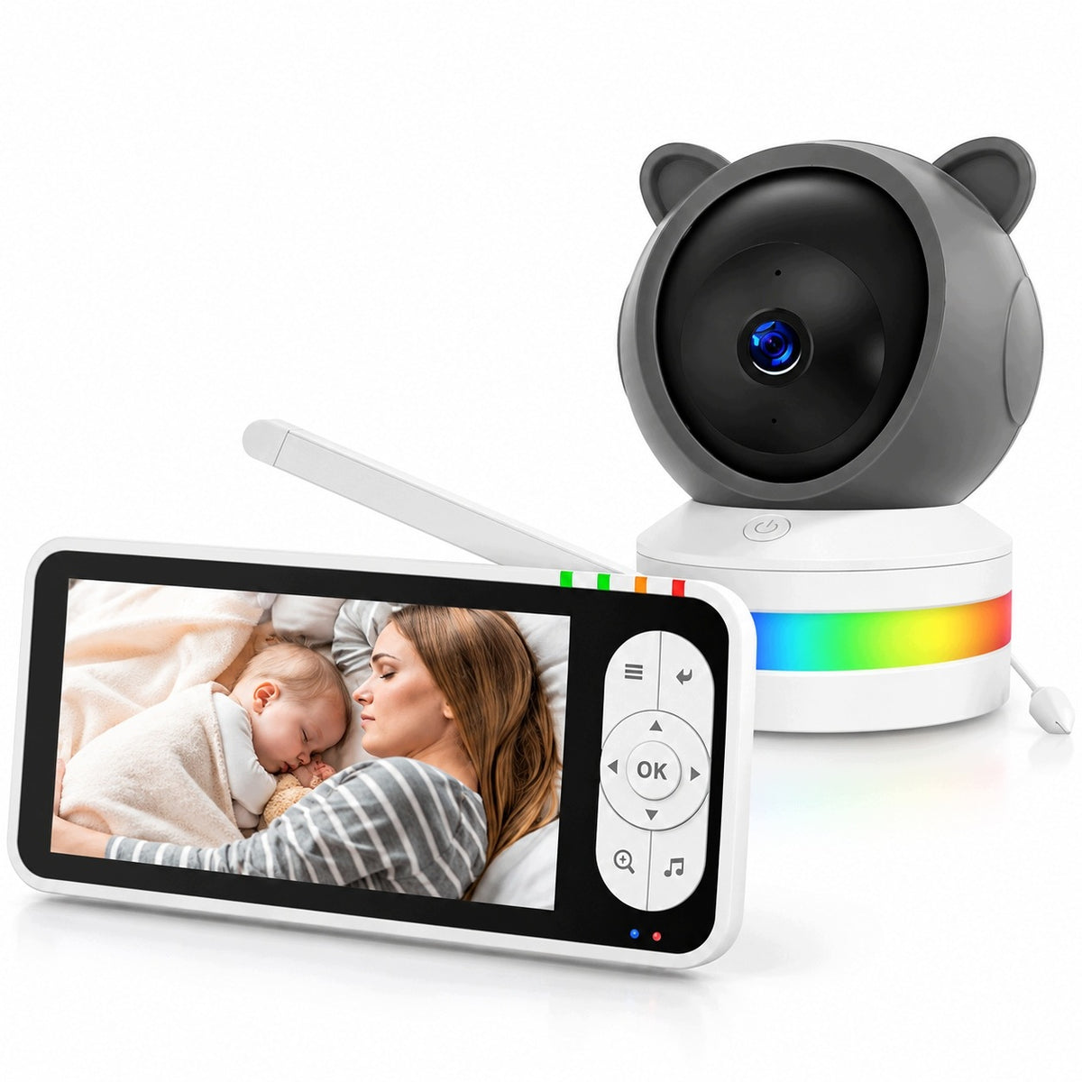 Baby monitor VIZOA BM16 Full HD monitor 5" WiFi RGB Tuya light Packaging status original