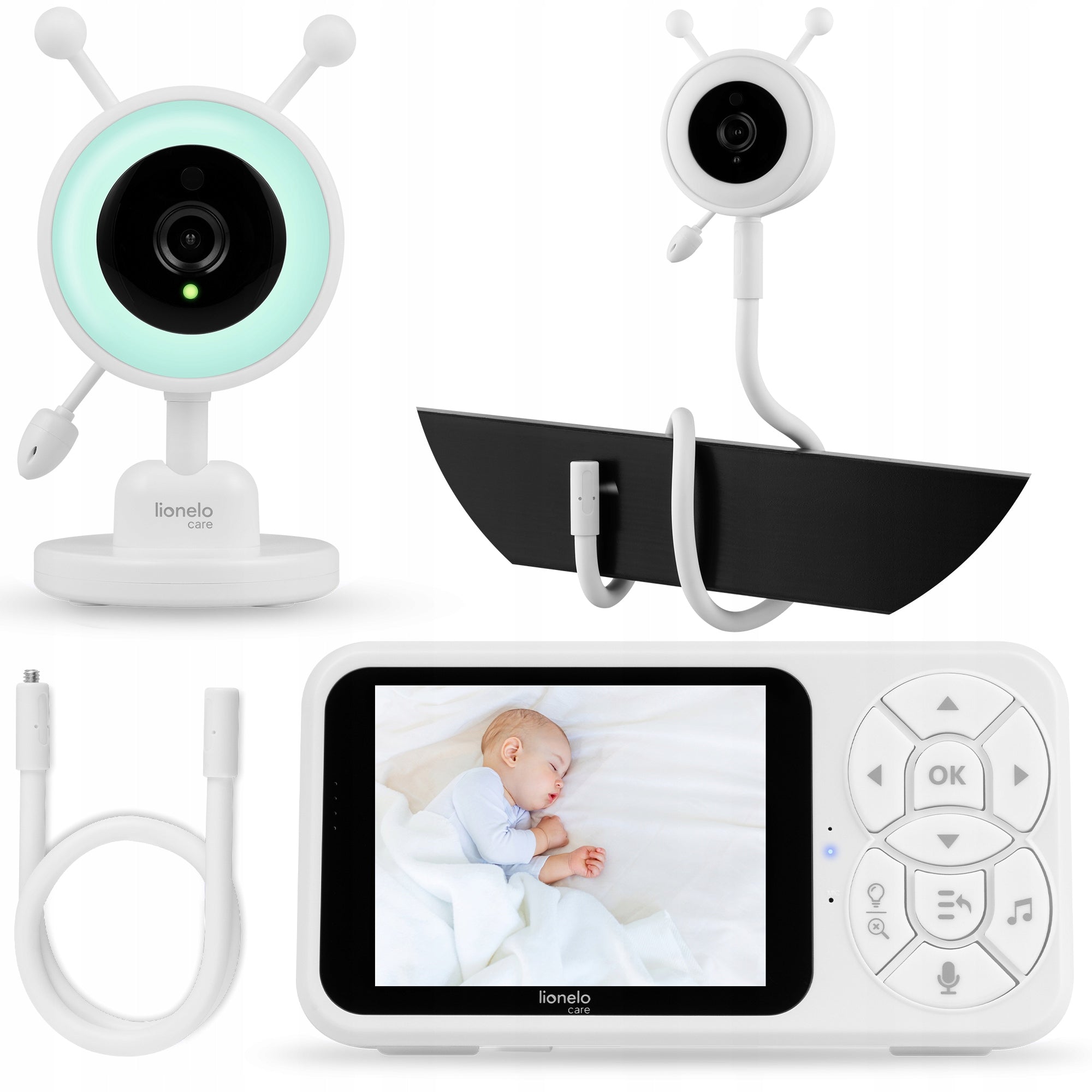Baby monitor with camera LCD SCREEN 300m 4xZOOM Lionelo Babyline 3.4