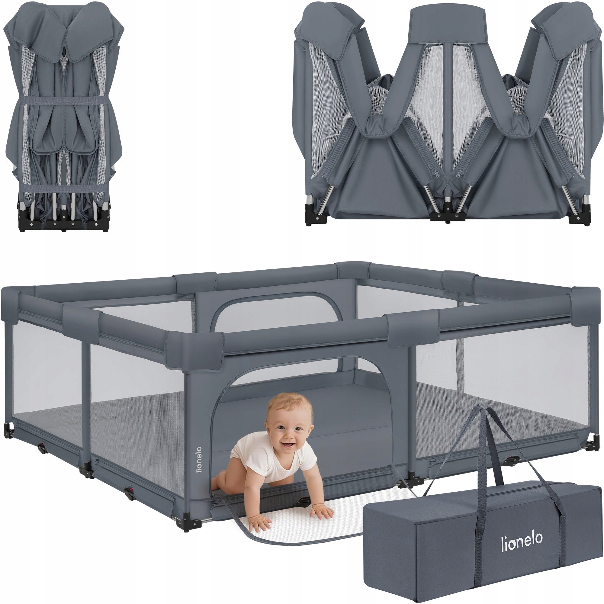 Baby playpen 180x200 QUICK FOLDING Lionelo Florence XL EasyFold