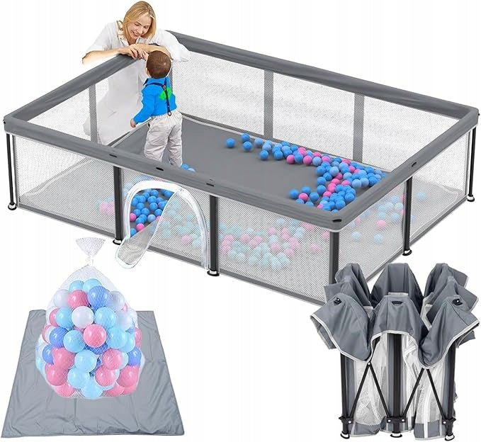 Baby playpen with mattress 180x127 cm folding with balls G TALECO GEAR